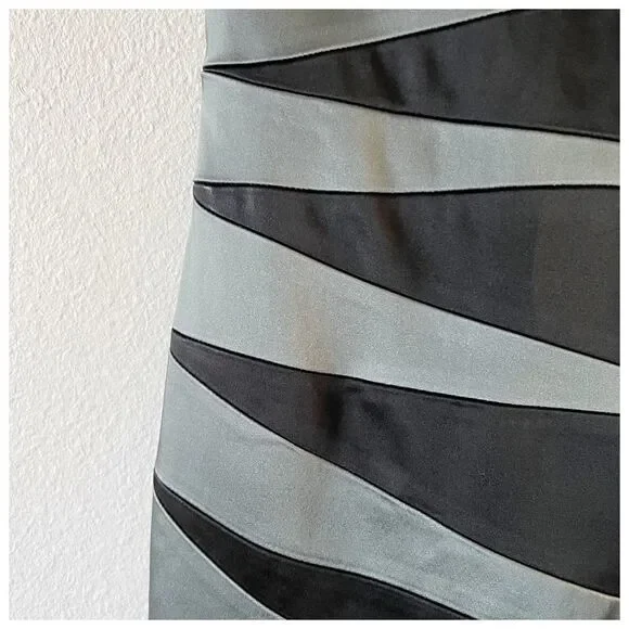 JAX Sleeveless Color-block Geometric Sunbeam Sheath Bodycon Cocktail Dress - Picture 4 of 6